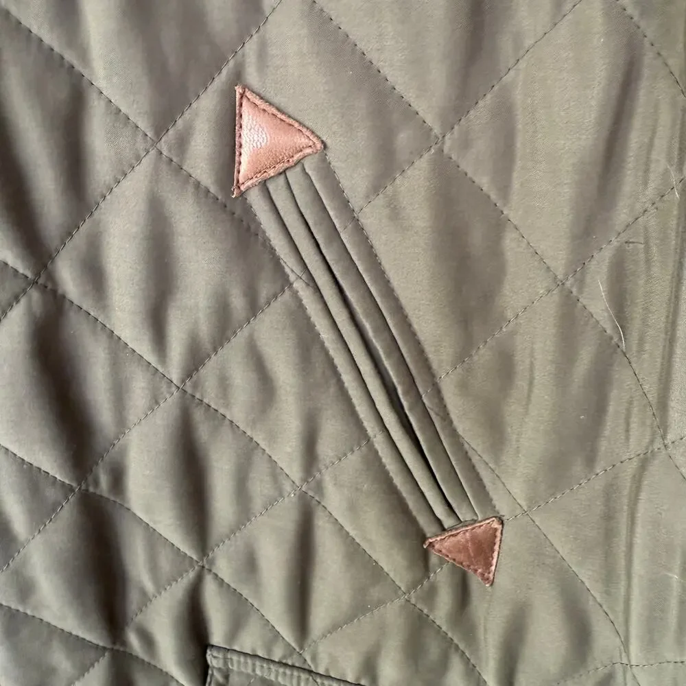 Ralph Lauren Olive Green Men’s Quilted Hunting jacket corduroy collar size L - Picture 7 of 12